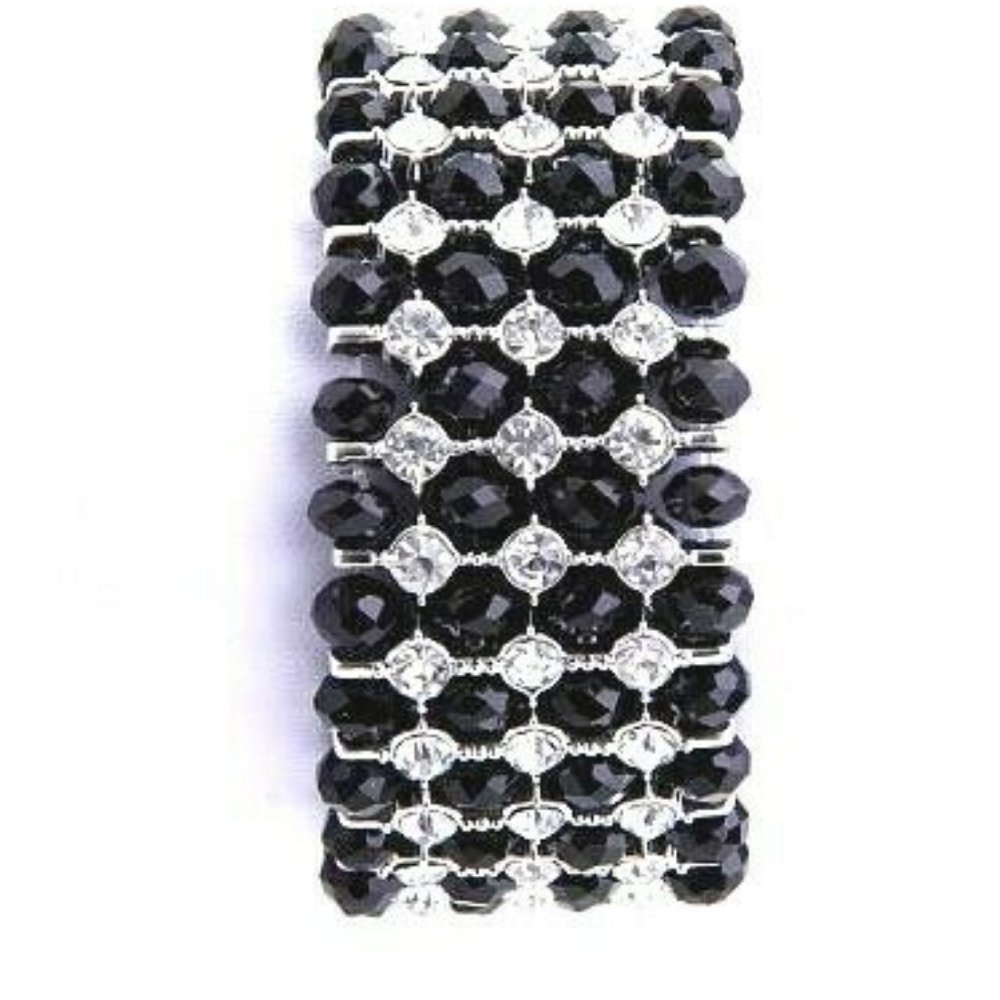 Crystal 4 Row Stretch Bracelet/ Sparkling Bangle